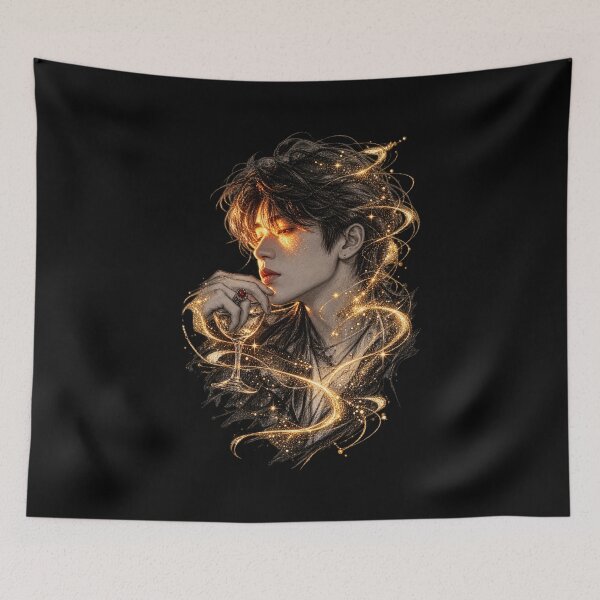 Item preview, Zhang Linghe Fan Art – Golden Aura Fantasy C-Drama Portrait designed and sold by Kimheawon.