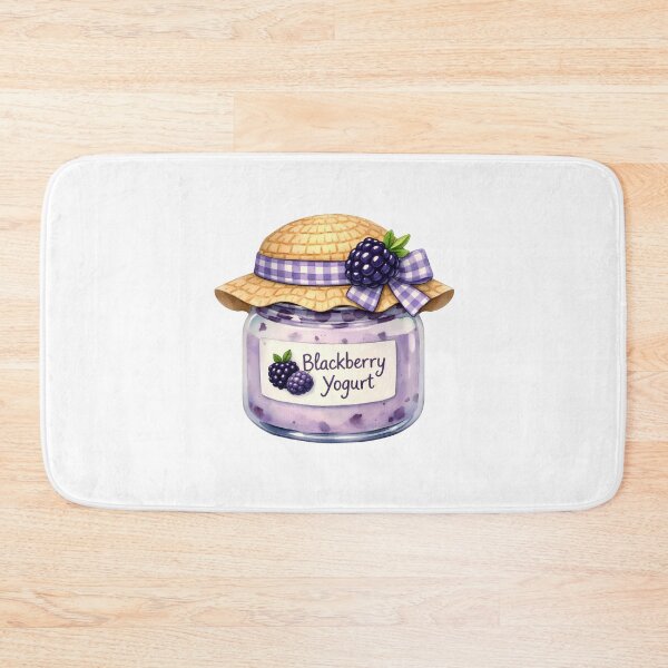 Item preview, Cute Watercolor Blackberry Fruit Yogurt Jar  designed and sold by silviaol.