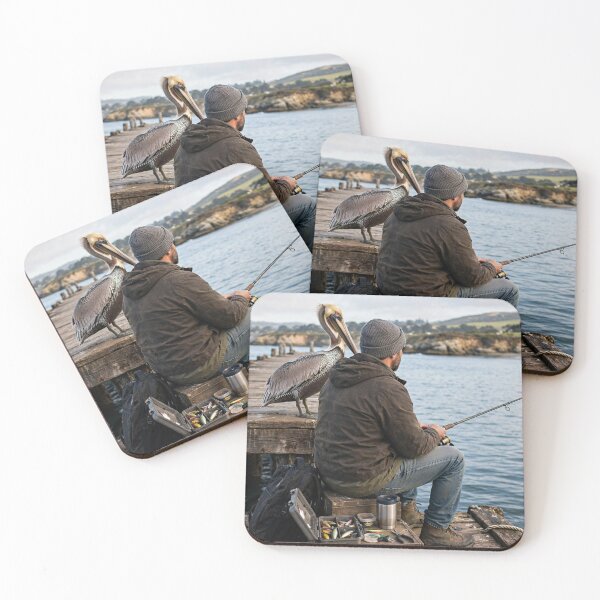 Item preview, Fisherman with the surprise pelican behind him designed and sold by Stevercortinas.