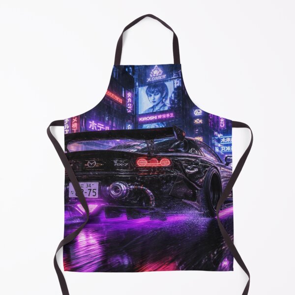 Aperçu de l'œuvre Mazda RX7 Cyberpunk Neo Tokyo créée et vendue par JMAVILA ART.