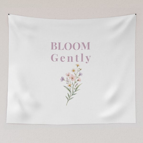 Item preview, Bloom Gently – Minimal Botanical Quote Design designed and sold by J-Nature-Vibes.