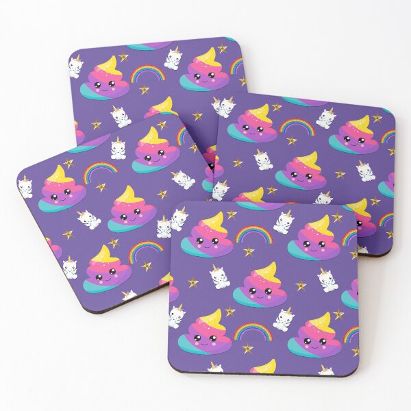 Item preview, Pretty Rainbow Unicorn Poo on Blue designed and sold by GraphicAllusion.