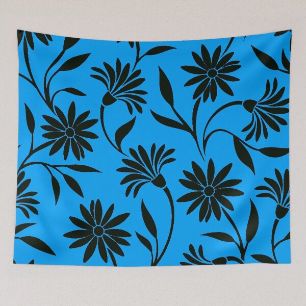Item preview, Flowers on Blue designed and sold by ViaARTfactory.