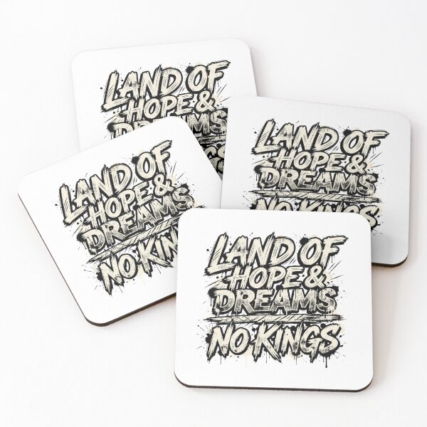 Item preview, Land of Hope and Dreams No Kings Grunge Typography designed and sold by FouChan.