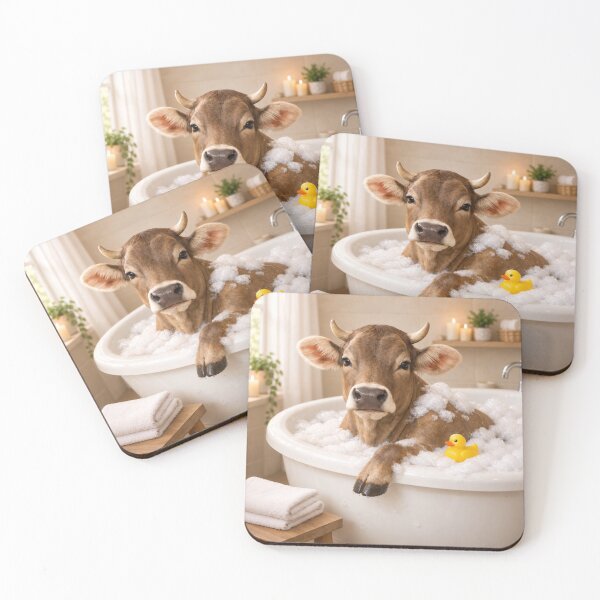 Item preview, Peaceful Brown Swiss Cow Bubble Bath designed and sold by Sillytoe.
