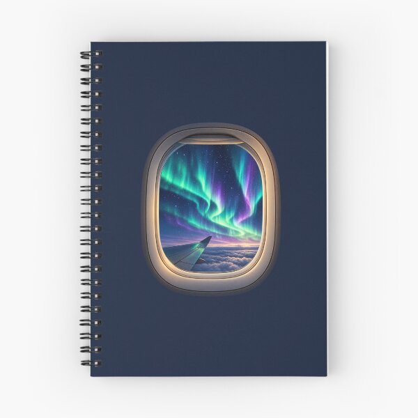 Item preview, Northern Lights Airplane Window Aurora Borealis Travel Sticker designed and sold by astersgraphics.