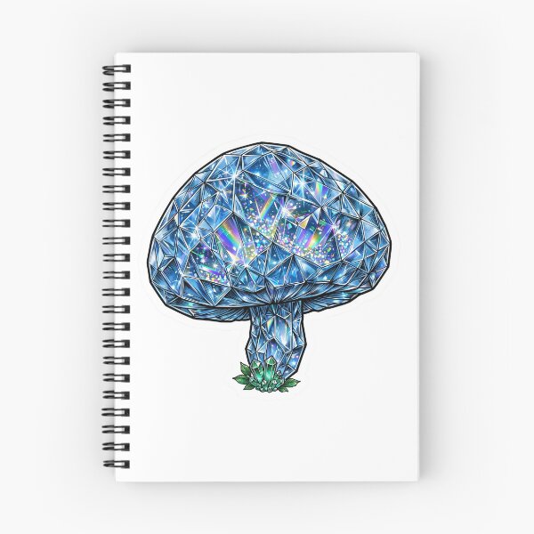 Item preview, Poisonous Mushroom Crystal Sticker - Sapphire Blue Glowing With Emerald Base designed and sold by Crystal Critters .