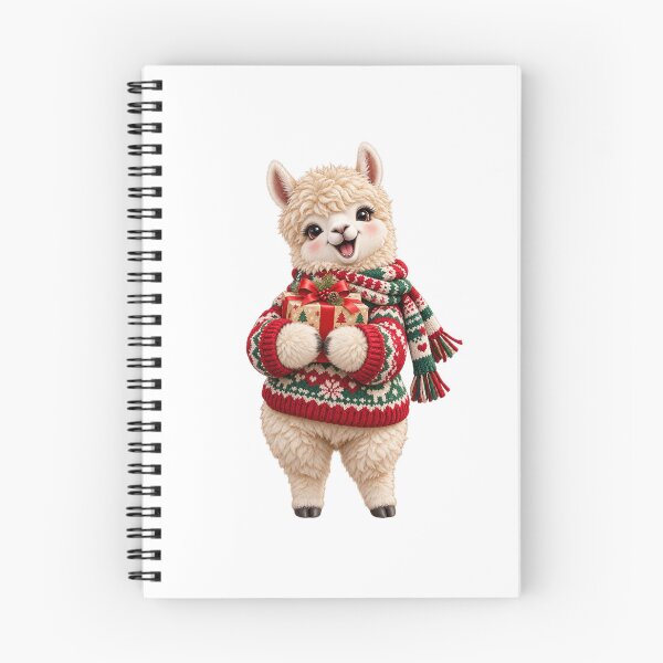 Item preview, Cute Christmas Alpaca Holding Gift Holiday Design designed and sold by StyleLap.