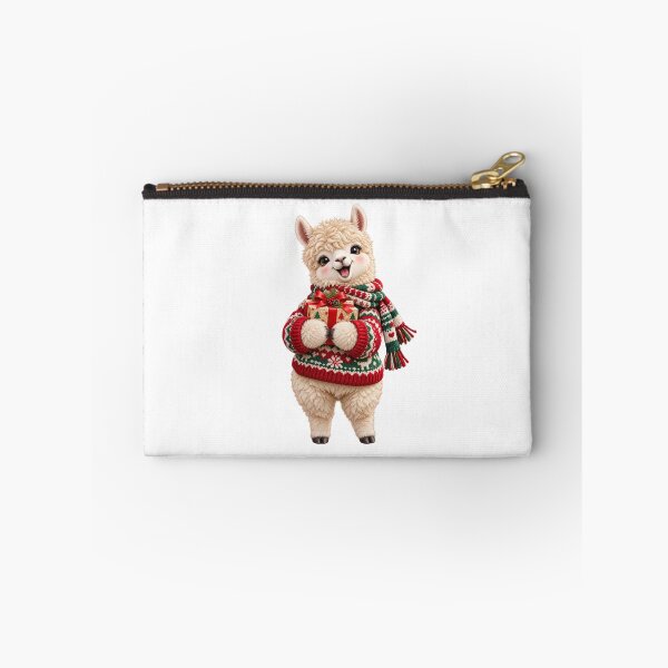 Item preview, Cute Christmas Alpaca Holding Gift Holiday Design designed and sold by StyleLap.