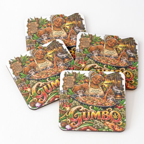 Item preview, Obra de arte de cocina sureña sobre la variedad de cannabis Gumbo designed and sold by 91bravo1029.