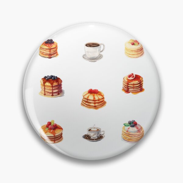 Item preview, Watercolor Fruit Pancakes and Coffee  designed and sold by silviaol.