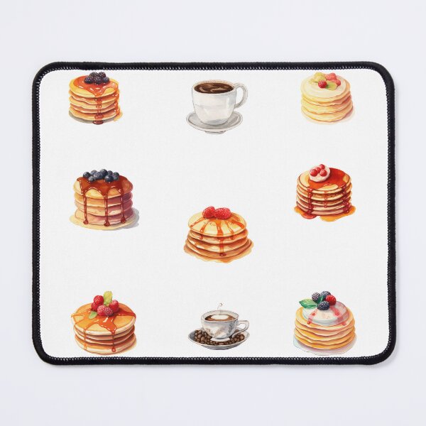 Item preview, Watercolor Fruit Pancakes and Coffee designed and sold by silviaol.
