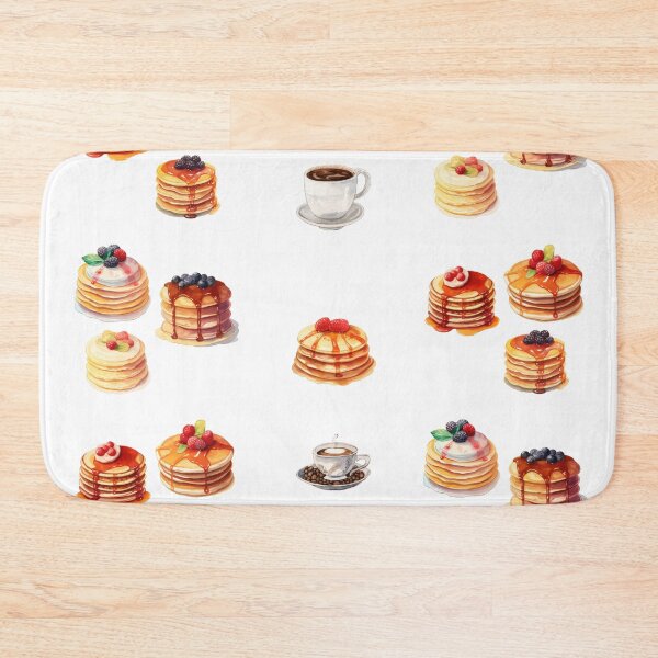 Item preview, Watercolor Fruit Pancakes and Coffee  designed and sold by silviaol.