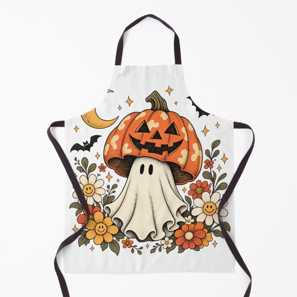 Item preview, Retro Halloween Ghost Pumpkin Hat Flowers designed and sold by SurrealSproutz.