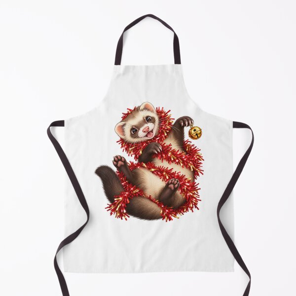 Item preview, Funny Christmas Ferret Tangled in Tinsel Holiday Design designed and sold by StyleLap.