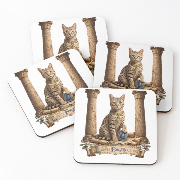 Item preview, Luxor Never Forgets A Story - Bastet Temple Guardian Cat designed and sold by RAX Mirth Studio.