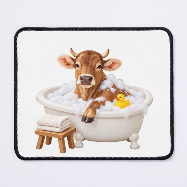 Item preview, Cute Brown Swiss Cow Bathtub designed and sold by Sillytoe.