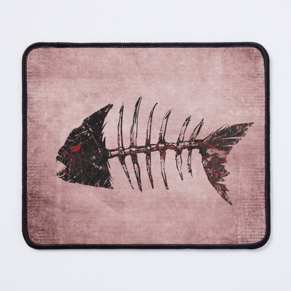 Item preview, Piranha Skeleton Fish Bones Red Grunge Distressed Punk designed and sold by Ghoul Enterprises.