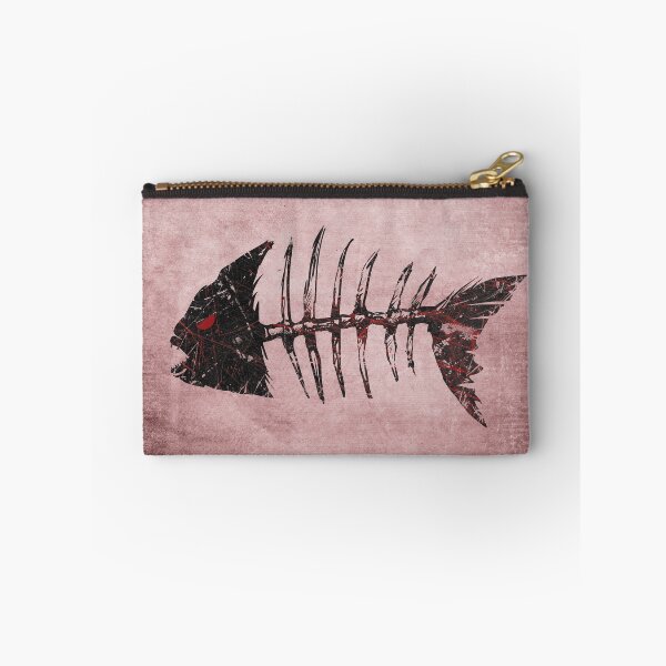 Item preview, Piranha Skeleton Fish Bones Red Grunge Distressed Punk designed and sold by Ghoul Enterprises.