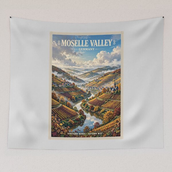 Item preview, Germany — Moselle Valley — Vineyards in the Clouds designed and sold by DibujandoPorfa.