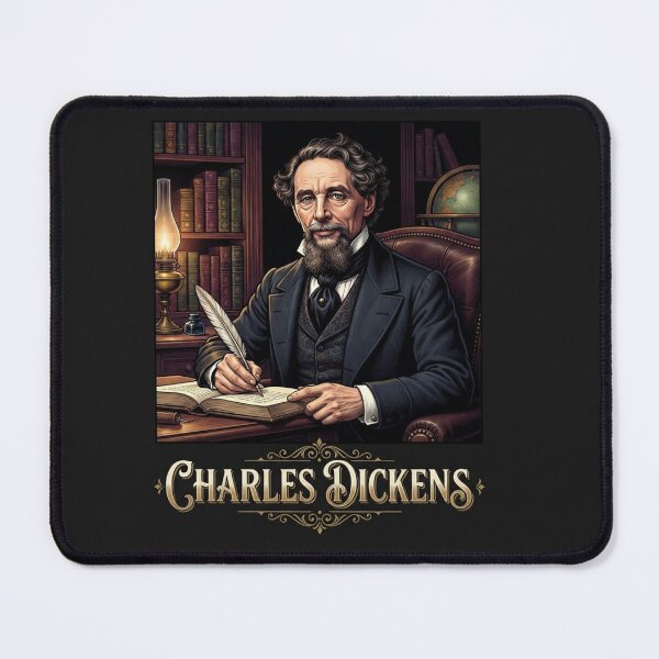 Item preview, Classic Portrait of Author Charles Dickens In Library designed and sold by Owcomm.
