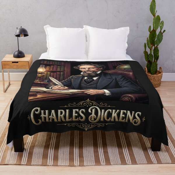 Item preview, Classic Portrait of Author Charles Dickens In Library designed and sold by Owcomm.
