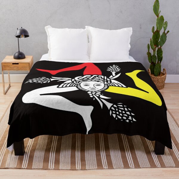 Aperçu de l'œuvre Trinacria, drapeau sicilien créée et vendue par Freshinkshop.