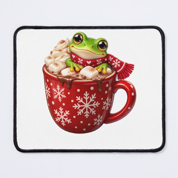 Item preview, Cute Christmas Frog in Hot Chocolate Mug Cozy Holiday Design designed and sold by StyleLap.