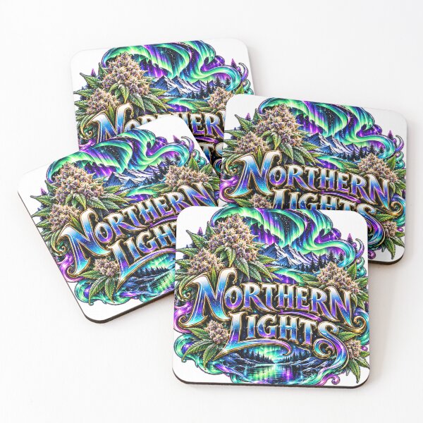 Item preview, Northern Lights Aurora Borealis Cannabis Artwork designed and sold by 91bravo1029.