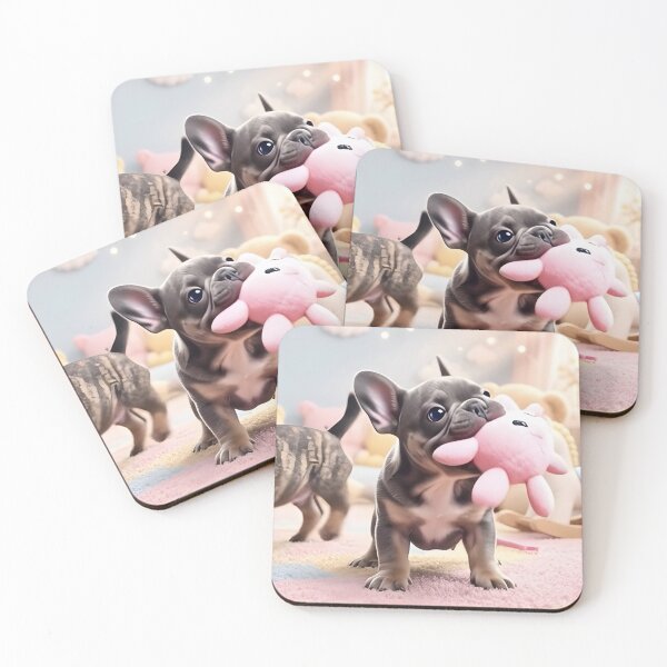 Item preview, Frenchie Puppy Parade in the Pastel Nursery designed and sold by Mario  Rojas.