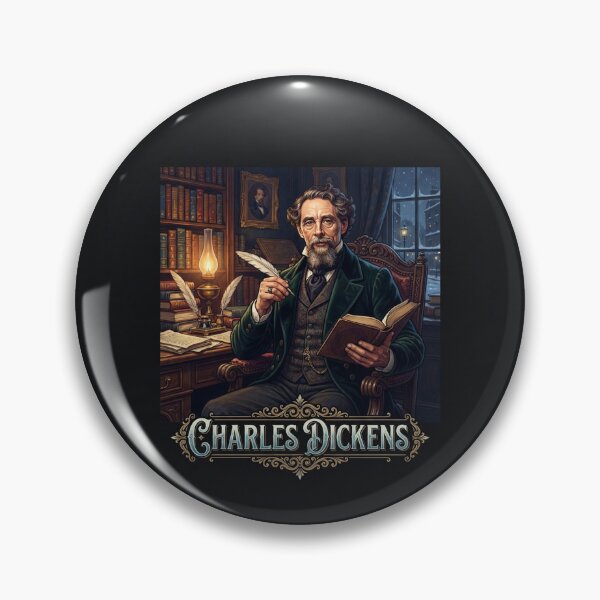Item preview, Charles Dickens Victorian Study Classic Author Illustration designed and sold by Owcomm.