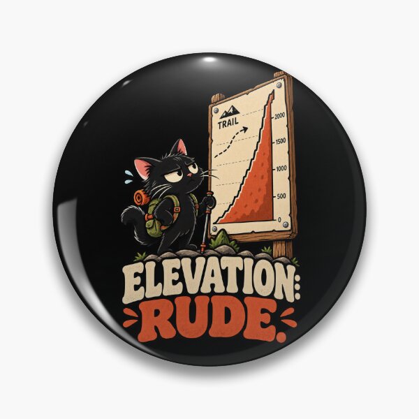 Artikelvorschau, Elevation Rude Funny Hiking Cat Elevation Gain Humor entworfen und verkauft von MOTIFOLK.