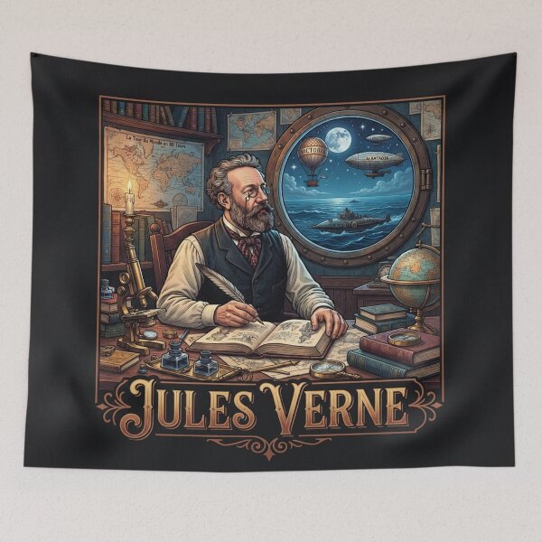 Item preview, Jules Verne Steampunk Vintage Adventure Illustration designed and sold by Owcomm.