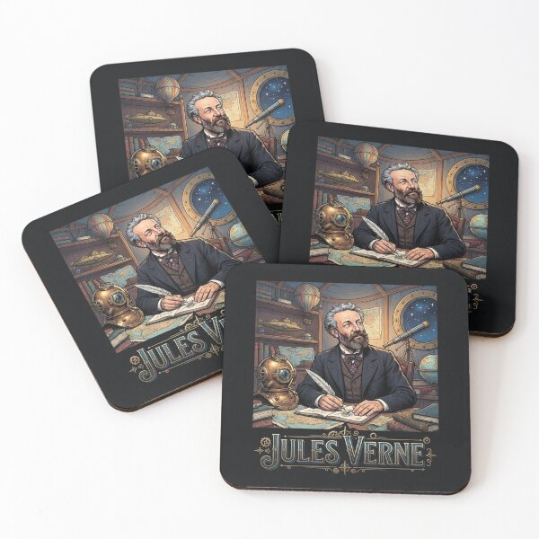 Item preview, Jules Verne Vintage Steampunk Sci Fi Novelist designed and sold by Owcomm.