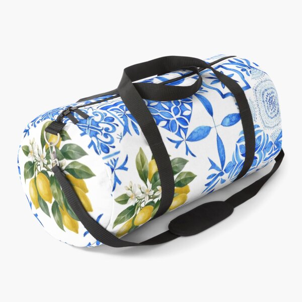 Item preview, Azulejo tile pattern with lemons designed and sold by lotsofniches.