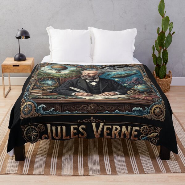 Aperçu de l'œuvre Illustration classique de science-fiction de Jules Verne créée et vendue par Owcomm.