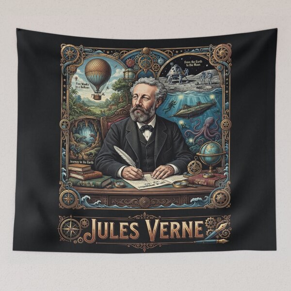 Item preview, Jules Verne Classic Science Fiction Illustration designed and sold by Owcomm.
