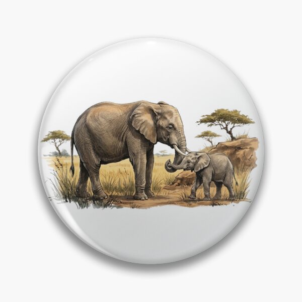 Item preview, A majestic elephant with her baby elephant. designed and sold by CHRIST5000.