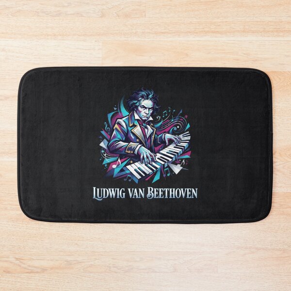 Item preview, Ludwig Van Beethoven Playing Piano Classical Music Illustration designed and sold by Owcomm.