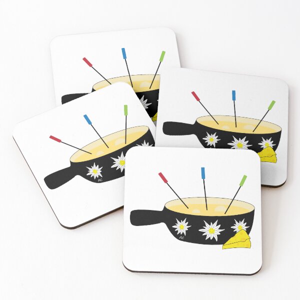 Item preview, Black Fondue Pot with Edelweiss designed and sold by iCraftCafe.
