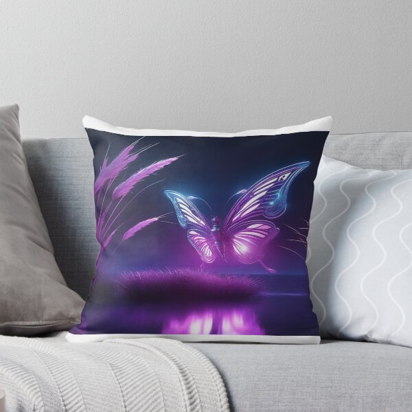 Item preview, Neon Butterfly in an Enchanted Purple Night designed and sold by tambanow.