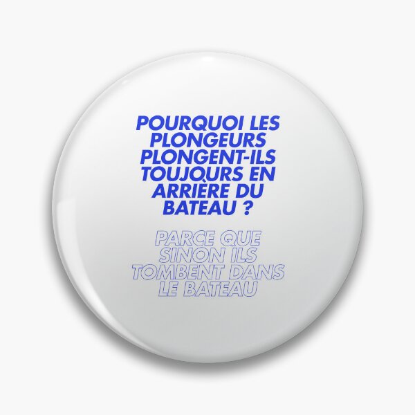 Item preview, Pourquoi les plongeurs plongent-ils toujours en arrière du bateau ? designed and sold by Ifcitiesdesign.