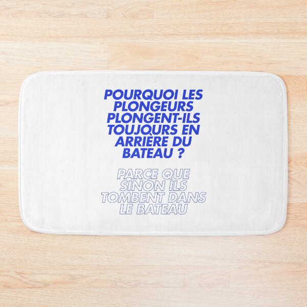 Item preview, Pourquoi les plongeurs plongent-ils toujours en arrière du bateau ? designed and sold by Ifcitiesdesign.