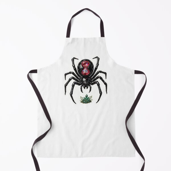 Item preview, Black Widow Crystal Sticker - Onyx Black Spider With Ruby Red Hourglass And Emerald Base designed and sold by Crystal Critters .