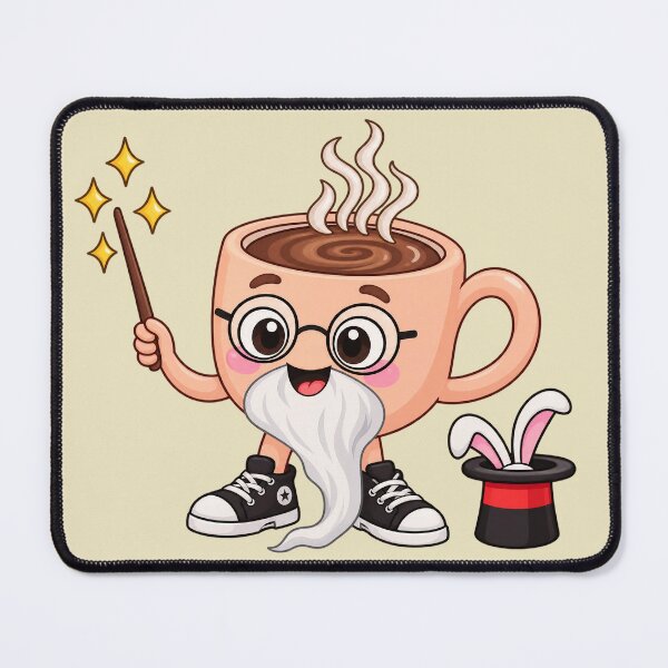 Item preview, Caffy the Coffee Wizard – Cute Kawaii Coffee Cup Character designed and sold by Classroom Crew Studio.