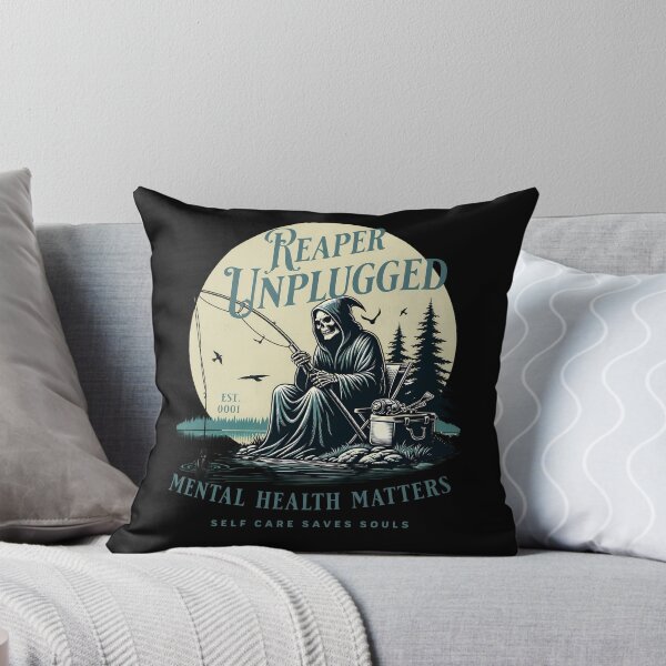Item preview, Reaper Unplugged Mental Health Matters Grim Reaper Fishing designed and sold by FaeryNuff.