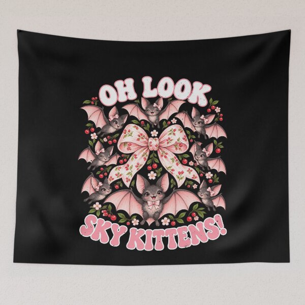 Item preview, Oh Look Sky Kittens! Cute Bats for Halloween designed and sold by elderberry.