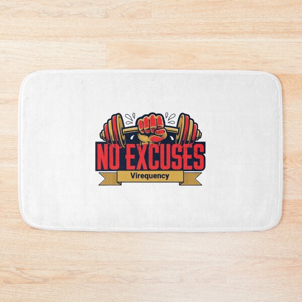Item preview, No Excuses Gym Motivation Fist Barbell tees designed and sold by Vrequency.