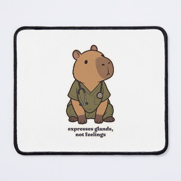 Item preview, Vet Tech Capybara Expresses Glands Not Feelings designed and sold by OuqCreations.