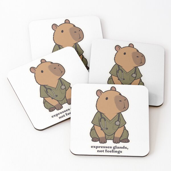 Item preview, Vet Tech Capybara Expresses Glands Not Feelings designed and sold by OuqCreations.